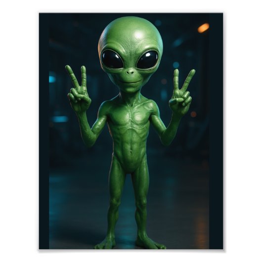 AMPLIAÇÃODE FOTO Extraterrestre futurista Foto Afdruk (Voorkant)