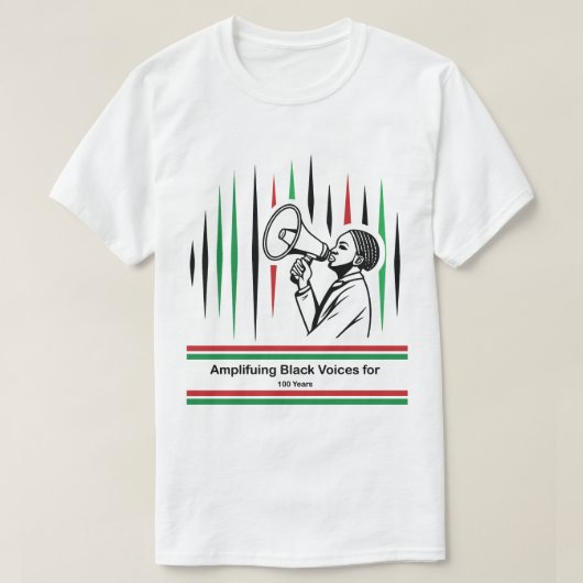 Amplifying Black Voices 100 Years Anniversary T-Sh T-shirt (Design voorkant)