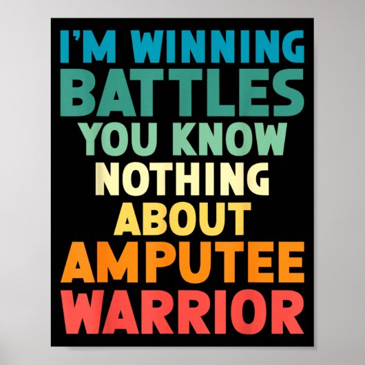 Ampu Warrior Leg Ampu Arm Ampu Leg Amputatie Poster (Voorkant)
