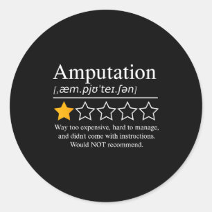 Amputatie geamputeerde grappige prothetische beena ronde sticker