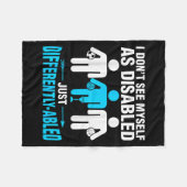 Amputatie Rolstoel Prothetische Been Humor Graphic Fleece Deken (Voorkant (Horizontaal))