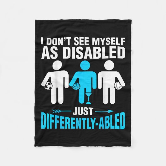 Amputatie Rolstoel Prothetische Been Humor Graphic Fleece Deken (Voorkant)