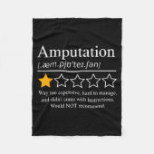 Amputation Amputee Funny Prosthetic Leg Arm Recove Fleece Deken (Voorkant)