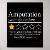 Amputation Amputee Funny Prosthetic Leg Arm Recove Poster (Voorkant)