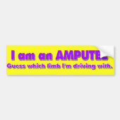 Ampute driver bumpersticker (Voorkant)