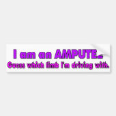 Ampute driver bumpersticker (Voorkant)