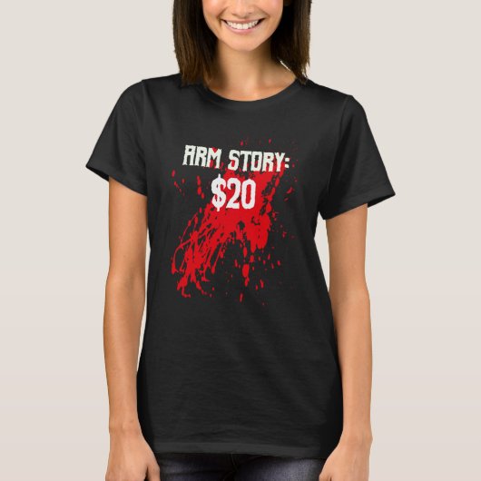 Amputee Arm Story Ampututututation Surgery Humor J T-shirt (Voorkant)