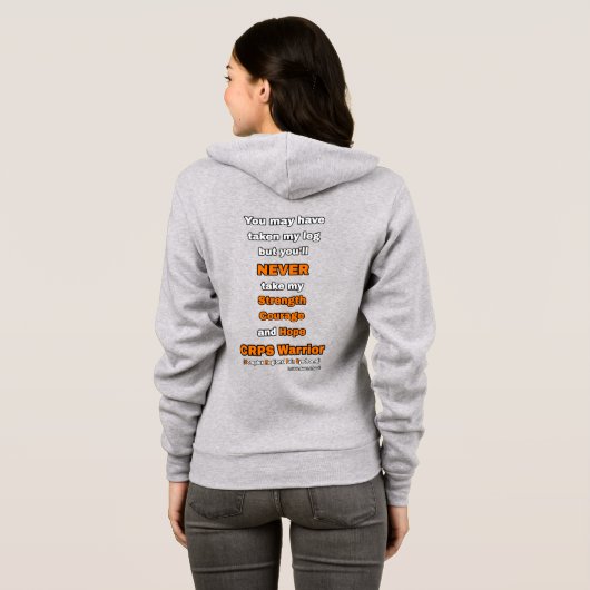 Amputee...CRPS Hoodie (Achterkant volledig)