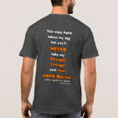Amputee...CRPS T-shirt (Achterkant)