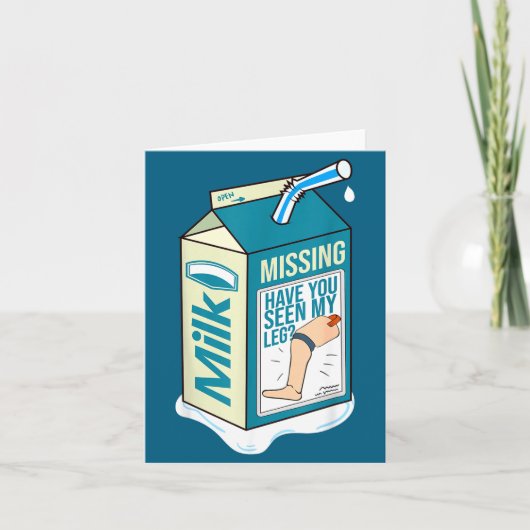 Amputee Funny Shirt Humor Quote Prosthetic Joke  Kaart (Voorkant)