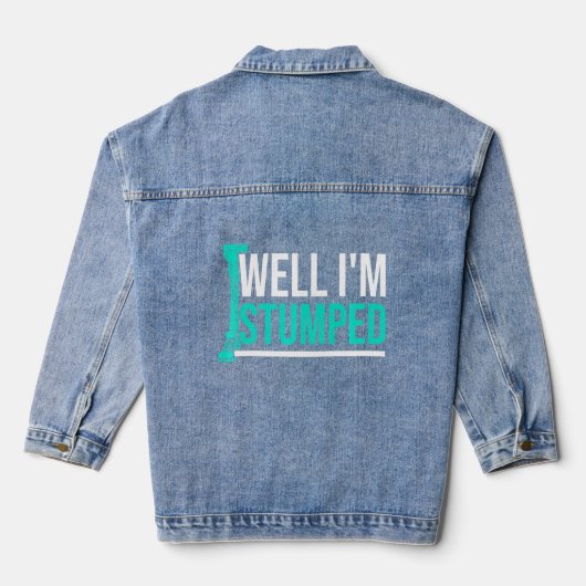 Amputee Humor Stumped been Arm Funny Recovery 1 Denim Jacket (Achterkant)