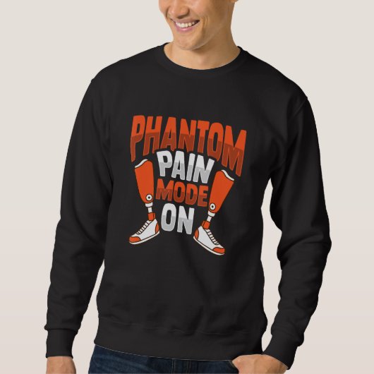 Amputee Joke Leg Phantom Pain voor een been Trui (Voorkant)