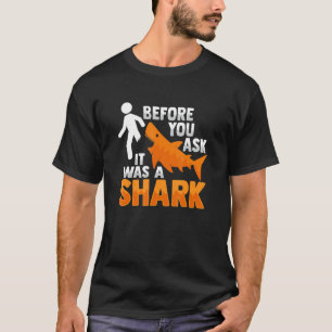 Amputee Joke Leg Prothetische haai voor een been A T-shirt