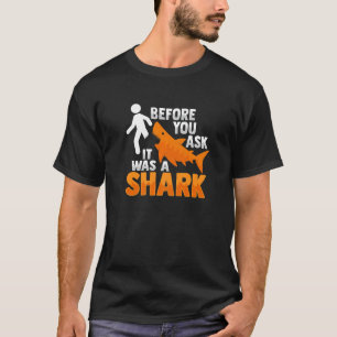 Amputee Joke Leg Prothetische haai voor een been A T-shirt