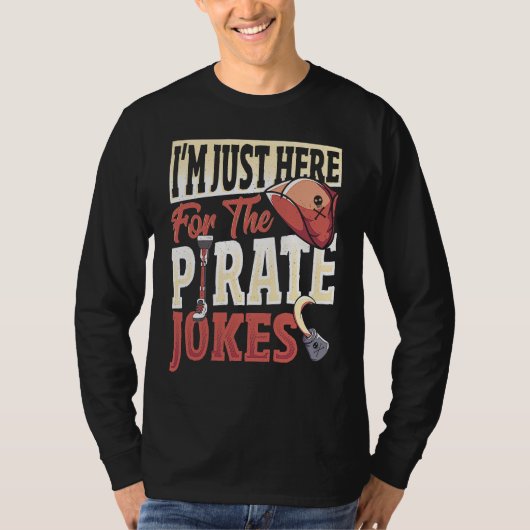Amputee Just Here For The Piorate Jokes  Prostheti T-shirt (Voorkant)