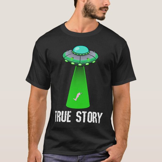 Amputee Leg Foot Amputation UFO Alien Abduction Jo T-shirt (Voorkant)