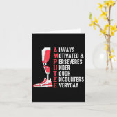 Amputee Quote Funny Leg Prosthetic Legged Chirgery Kaart (Gele Bloem)