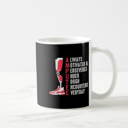 Amputee Quote Funny Leg Prosthetic Legged Chirgery Koffiemok (Rechts)