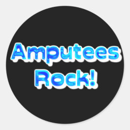 Amputes Rock! Ronde Sticker