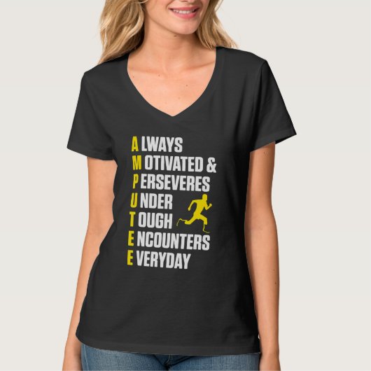 Ampuut Humor Definition leg Arm Funny Recovery 4 T-shirt (Voorkant)