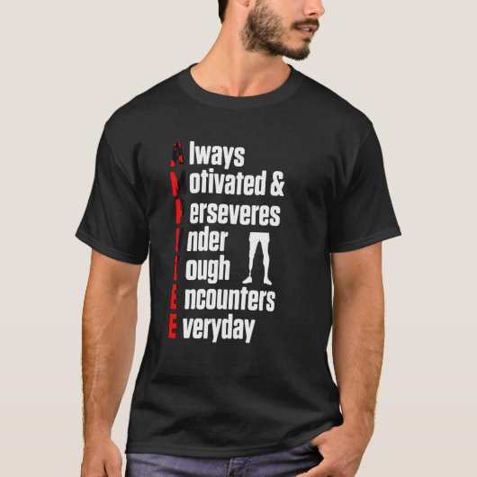 Ampuut Humor Definition leg Arm Funny Recovery Gi T-shirt (Voorkant)