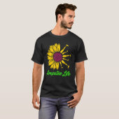 Ampuut Humor Flower Life Leg Arm Funny Recovery T-shirt (Voorkant volledig)