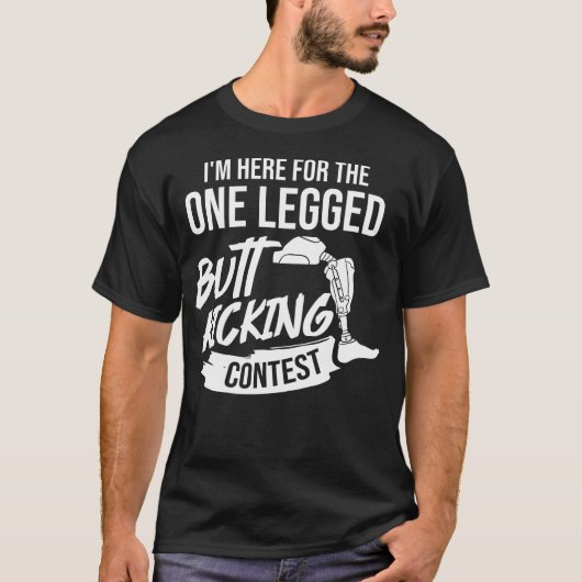 Ampuut voor beenprothese been t-shirt (Voorkant)