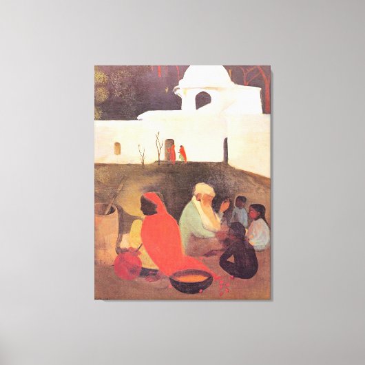 Amrita Sher-Gil - Oude verhalenverteller, fijne ku Canvas Afdruk (Voorkant)