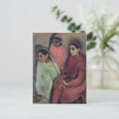 Amrita Sher-Gil schilderij, Three Girls Briefkaart (Staand voorkant)