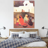Amrita Sher-Gil - Verouderde Verteller, fijne kuns Canvas Afdruk (Insitu (Slaapkamer))