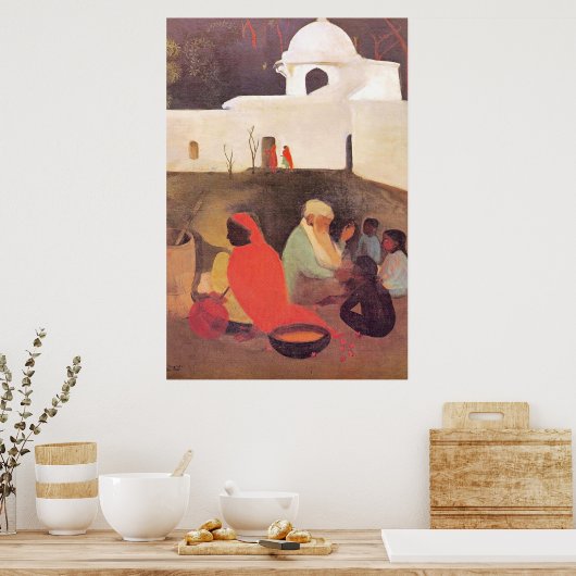Amrita Sher-Gil - Verouderde Verteller, fijne kuns Poster (Keuken)
