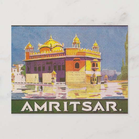 Amritsar City, gouden tempel, India,  Briefkaart (Voorkant)