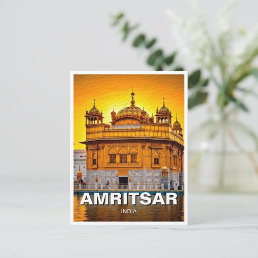 Amritsar Golden Temple Briefkaart (Staand voorkant)