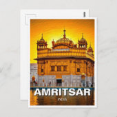Amritsar Golden Temple Briefkaart (Voorkant / Achterkant)