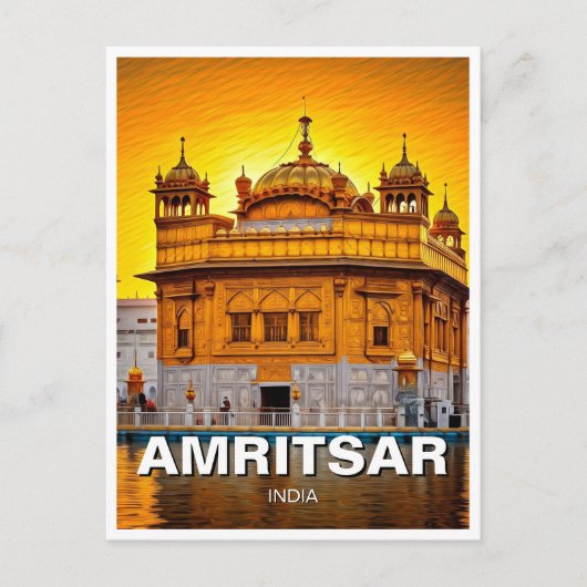 Amritsar Golden Temple Briefkaart (Voorkant)