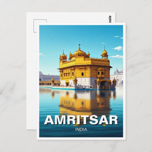Amritsar Golden Temple Briefkaart (Voorkant / Achterkant)