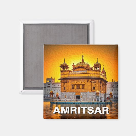 Amritsar Golden Temple Magneet (Voorkant / Achterkant)