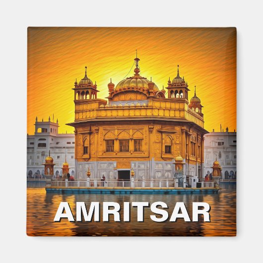 Amritsar Golden Temple Magneet (Voorkant)