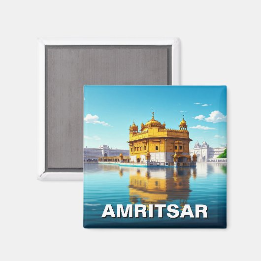 Amritsar Golden Temple Magneet (Voorkant / Achterkant)