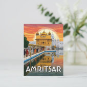 Amritsar Gouden Tempel India Briefkaart (Staand voorkant)