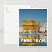 Amritsar Gouden Tempel India Briefkaart (Voorkant / Achterkant)