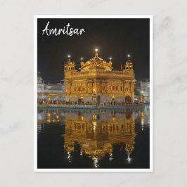 Amritsar Gouden Tempel India nacht Briefkaart