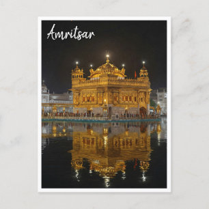 Amritsar Gouden Tempel India nacht Briefkaart