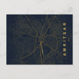 Amritsar India Stad Kaart Minimalistisch Ontwerp P