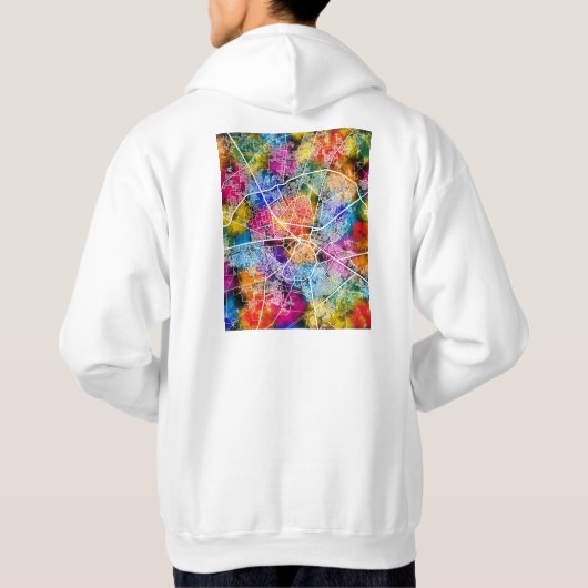 Amritsar Punjab City Map Hoodie (Achterkant)