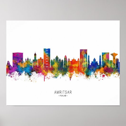 Amritsar Punjab Skyline Poster (Voorkant)