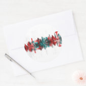 Amritsar Punjab Skyline Ronde Sticker (Envelop)