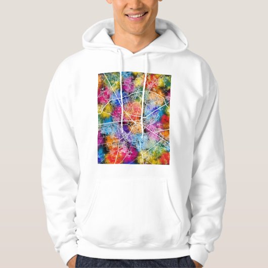 Amritsar Punjab Stad Kaart Hoodie (Voorkant)