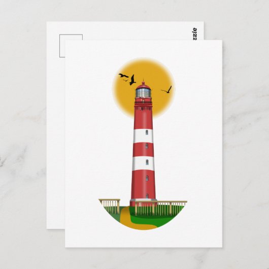 Amrum Lighthouse Duitsland Briefkaart (Voorkant / Achterkant)