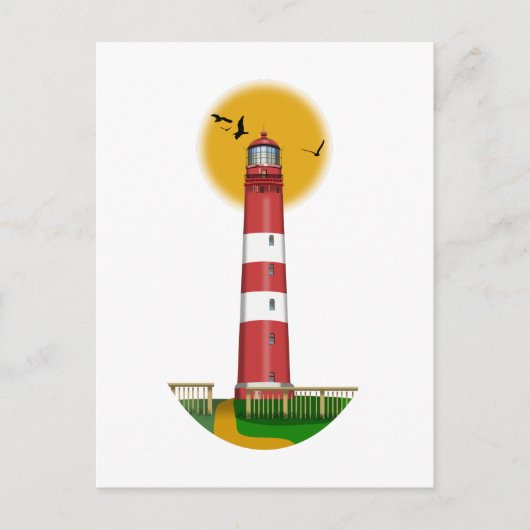 Amrum Lighthouse Duitsland Briefkaart (Voorkant)